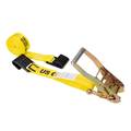 Us Cargo Control 2" x 18' Yellow Ratchet Strap w/ Black Flat Hook 5018FH-Y